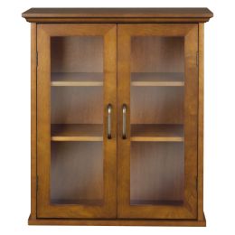 Removable Wall Cabinet with 2 Doors -Wood veneer with Oil Oak finish