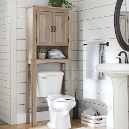 Bathroom Cabinet. Rustic Gray 26" W Bathroom Space Saver Better Homes and Gardens Above Toilet Storage Cabinet