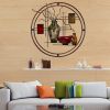 Aesthetically Charmed Round Metal Wall Decor; Multicolor