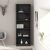 vidaXL 5-Tier Book Cabinet Gray 23.6"x9.4"x68.9" Engineered Wood