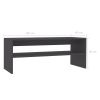 vidaXL Coffee Table Gray 39.4"x15.7"x15.7" Engineered Wood