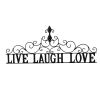 Benzara Live laugh Love Metal Wall Decor; Black