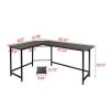 L Shape Computer Desk Corner PC Latop Desk Study Office Workstation Black