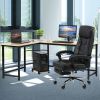 L Shape Corner Computer Desk PC Wood Laptop Desk Workstation Home Office Brown