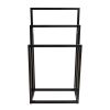 Metal Freestanding Towel Rack 3 Tiers Hand Towel Holder Organizer for Bathroom Accessories; Black