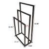 Metal Freestanding Towel Rack 3 Tiers Hand Towel Holder Organizer for Bathroom Accessories; Black