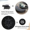 Orisfur. 360&deg; Swivel Accent Barrel Chair with Storage Ottoman &amp; 4 Pillows; Modern Linen Leisure Chair Round Accent for Living Room