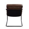 Dolgren Accent Chair in Sahara Top Grain Leather &amp; Matt Iron Finish 59948