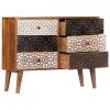 vidaXL Sideboard with Printed Pattern 35.4"x11.8"x27.6" Solid Mango Wood