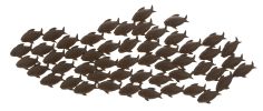 Metal Fish Wall decor 53 inch W; 20 inch H Wall decor