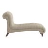 Luxurious Style Traditional Design 1pc Chaise Lounge Brown Textured Fabric Upholstered Button-Tufted Foam Padded Seating