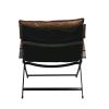 Zulgaz Accent Chair in Cocoa Top Grain Leather &amp; Matt Iron Finish 59951