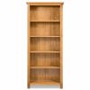 vidaXL 5-Tier Bookcase 23.6"x8.9"x55.1" Solid Oak Wood