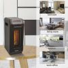 18" H Infrared Quartz Heater - ETL 1000W/1500W Portable Space Heater with 3 Heat Settings, Remote Control, 24H Programmable Timer, Rome Heater For Off