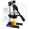 Professional Citrus Juicer Set - 7 Pieces Heavy Duty Iron Commercial Juicer with Glass Juice Bottle and Funnel