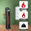 24" H Electric Space Heater - 750W/1500W ETL Infrared Quartz Heater and Fan With 3 Heat Settings, Remote Control, Digital Control Panel With Auto Ther