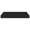 vidaXL Floating Wall Shelves 2 pcs Black 19.7"x9.1"x1.5" MDF