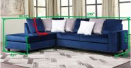 Martha Reversible Sectional Made with Wood in Blue