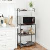 4-Tier Baker's Rack Microwave Oven Stand Shelves Kitchen Storage Rack Organizer