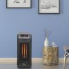 18" H Infrared Quartz Heater - ETL 1000W/1500W Portable Space Heater with 3 Heat Settings, Remote Control, 24H Programmable Timer, Rome Heater For Off