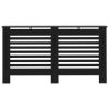 vidaXL Radiator Cover Black 59.8"x7.5"x31.9" MDF