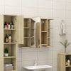 vidaXL 4 Piece Bathroom Furniture Set Sonoma Oak Engineered Wood