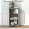 3-Tier Open Shelf Bookcase Storage Cabinet Nightstand for Bedroom Living room Home; Gray