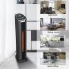 24" H Electric Space Heater - 750W/1500W ETL Infrared Quartz Heater and Fan With 3 Heat Settings, Remote Control, Digital Control Panel With Auto Ther