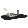 vidaXL Floating Wall Shelves 2 pcs Black 19.7"x9.1"x1.5" MDF