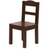 Wooden Farmhouse Table & 4 Chairs Set, Children's Furniture for Arts and Activity, Espresso, Gift for Ages 3-8   YJ