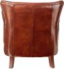 Leeds Accent Chair in Vintage Dark Brown Top Grain Leather YF