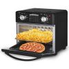 Geek Chef Air Fryer 10QT, Countertop Toaster Oven, 4 Slice Toaster Air Fryer Oven Warm, Broil, Toast, Bake, Air Fry, Oil-Free, Black Stainless Steel,