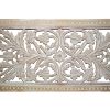 Attractive Mango Wood Wall Panel Hand Crafted With Intricate Details; White