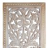 Attractive Mango Wood Wall Panel Hand Crafted With Intricate Details; White