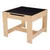 Kids wooden storage table and chair set; natural; melamine; set of 3