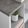 Build Your Own Furniture 6-Cube Organizer; White with Faux Concrete Top