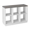 Build Your Own Furniture 6-Cube Organizer; White with Faux Concrete Top