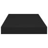 vidaXL Floating Wall Shelves 2 pcs Black 19.7"x9.1"x1.5" MDF