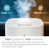 Bedroom Humidifier; Ultrasonic Cool and Warm Mist Evaporator with Water Filter; Essential Oils and Smart Control Remote