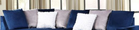 Martha Reversible Sectional Made with Wood in Blue