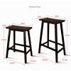 Free shipping  Basics Classic Solid Wood Saddle-Seat Counter Stool with Foot Plate - 24", Black, 2-Pack  YJ