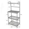 4-Tier Baker's Rack Microwave Oven Stand Shelves Kitchen Storage Rack Organizer