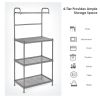 4-Tier Baker's Rack Microwave Oven Stand Shelves Kitchen Storage Rack Organizer