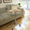 Adjustable Laptop Notebook Desk Table Stand Holder Swivel Home Office Wheels New