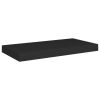 vidaXL Floating Wall Shelves 2 pcs Black 19.7"x9.1"x1.5" MDF