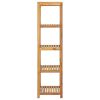 vidaXL 4-Tier Bathroom Storage Rack Solid Wood Teak 16.5"x16.5"x65"