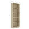 vidaXL 5-Tier Book Cabinet Sonoma Oak 23.6"x9.4"x68.9" Engineered Wood