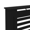 vidaXL Radiator Cover Black 59.8"x7.5"x31.9" MDF