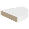 vidaXL Floating Corner Shelves 2 pcs White 9.8"x9.8"x1.5" MDF