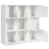 Free Standing 9 Cube Storage Wood Divider Bookcase for Home and Office